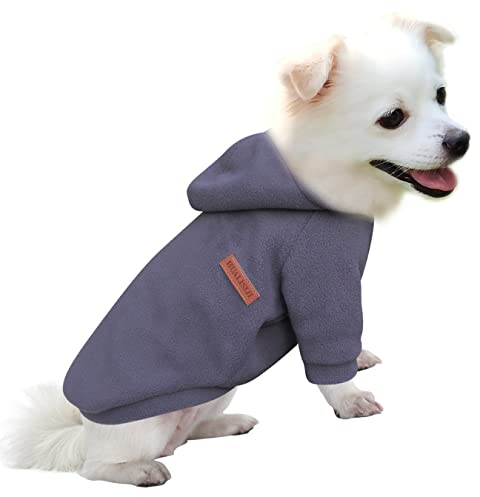 HuaLiSiJi Hunde Hoodie Kapuzenpullis für Hunde Hunde Sweatshirt Fleece Warm und Leicht, Sehr Schön, Bequem und Weich, Super Anzuziehen (S, Grau)