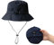 Sombrero de Cubo Gorra de Fiesta Sombrero de Pescador Sombrero de Safari de Secado rápido Sun Protección UV Mesh Boonie Hat con Correa de Barbilla Ajustable Impermeable Transpirable (Azul Marino)