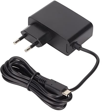 Switch-AC-Adapter, 5 V, 2,4 A Ausgang, Schnelles Aufladen, Typ-C-Schnittstelle, Mehrfacher Schutz, Professionell für Switch Hergestellt, Einfach zu Verwenden und zu Bedienen, (EU-Stecker)