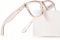 ABEJOJO Lesebrille für Damen, Blaulicht-blockierende Computer-Lesebrille in Übergröße mit Federscharnier für Herren, Blendschutz, Anti-Überanstrengung der Augen, UV-Schutz (Kristallbraun, 0.5)