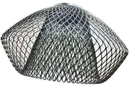 Generic Iron Wire Lampshade Metal Mesh Lamp Shade Floor Lamps Wall Lamps Hanging Pendant Lighting for Cafe Bedroom Outdoor Restaurant, Black