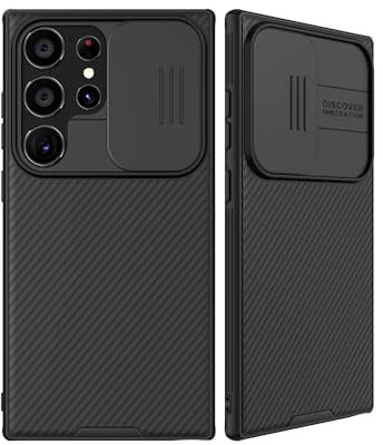 Samsung Galaxy S24 Ultra Case with Slide Camera Cover, Slim Stylish Slip Shockproof CamShield Protective Case for Samsung Galaxy S24 Ultra 5G Phone