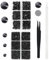 YHMQ DU 6616 Stück schwarze Hotfix-Strasssteine aus Kristallglas für Stoff, Kleidung, Hemden, Trinkgläser, Bling, flache Rückseite, rund, mit Pinzette und Picking-Stift (SS6~SS30-Set)