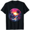 Tropische Wasserlandschaft mit Sonnenuntergang und Palmen T-Shirt