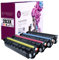 203X CF540X 4er-Pack XL - Premium TÜV Toner Kompatibel für HP Color Laserjet Pro M254dnw M254dw M254nw MFP M280nw M281fdn M281fdw M281fw 1x Schwarz | 1x Cyan | 1x Magenta | 1x Gelb