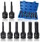SPEEDWOX 1/2 Drive Impact Socket Set 5mm-18mm Triple Square Bit Set Long Spline Impact Bit Socket One-Piece Construction