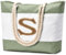 oscaurt Strandtasche Groß Tote Taschen Damen Bag Shopper Reisetasche Wasserdicht Weekender Strandtasche XXL Familie Faltbare Umhängetasche Sporttasche Geschenke für Frauen (S, Hellgrün)