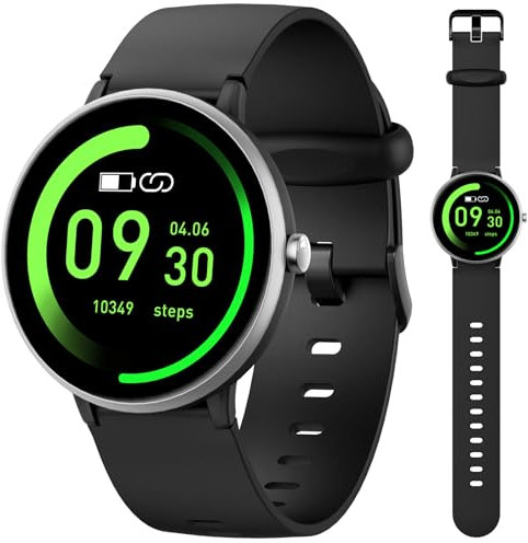 Smartwatch Kinder Jungen Mädchen, Aktivitäts Tracker Uhr IP68 wasserdichte, 19 Sportmodi, Herzfrequenz Schlafmonitor, Schrittzähler, Kindergeschenke für Teenager ab 5 Jahren (Schwarz)