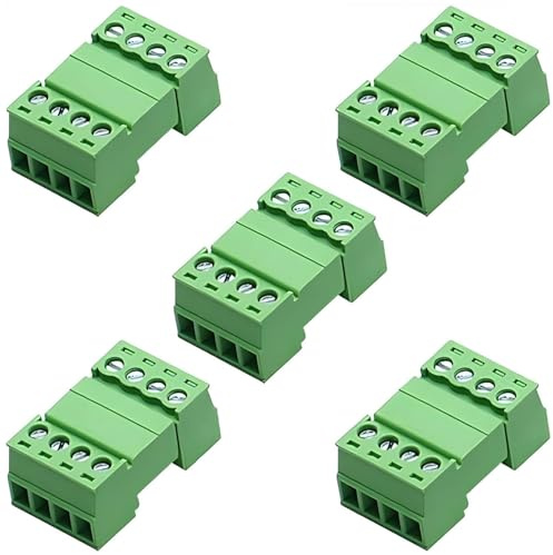 5Sets 4-Pin 15EDGRK 3.81mm Schraube Steckbare Klemmenblock | 0.15in Neigung, PCB Mount, Stecker für 28-16AWG