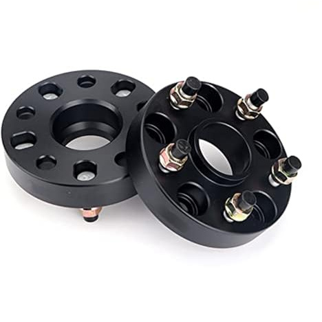 MUEOSI 2 stück 25/30/35/40/50/60mm Spurverbreiterung Adapter 5 Lug, for PCD 5x160 CB = 65,1mm M14xP 2,0 Radadapter(50MM BLACK)