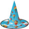 BGSHJVF Bunte Ballons blauer Himmel Druck Halloween Hexe Hut Cosplay Caps Halloween Dekoration Kostüm Zubehör für Halloween Party