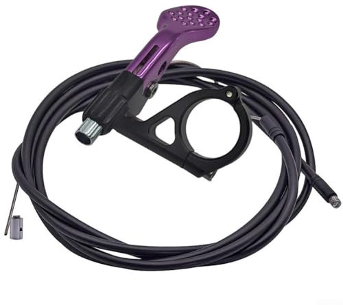 Besttoolifes Bicycle Dropper Seatpost Remote Control Lever with 22mm Diameter Handlebar Mount Internal External Cable Routing Aluminum Alloy Dropper Post Switch for MTB Mountain Bike(Purple)