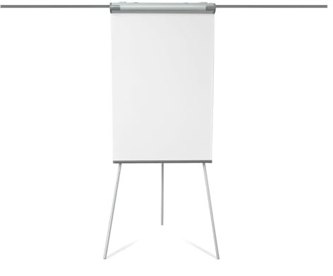 KARAT Cavalletto per conferenze e presentazioni, lavagna magnetica cancellabile a secco con bracci laterali e supporto mobile, altezza regolabile 105-188 cm, Flipchart (68 x 105 cm Coyote)