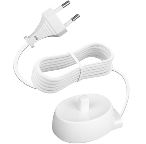 Elektrische Zahnbürste Ladegerät 3757 Ladestation für O-ra B io6 io5 io4 | Pro600 700 1000/ Genius 8500 8900 9000n/ Vitality/Smart Wasserdichtes Charger, Ladekabel 1,2M