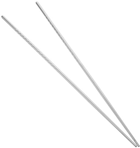 LIFKOME Baguettes Acier Inoxydable à Long Manche Réutilisables Pour Cuisiner Et Servir Lavables Au Lave-vaisselle