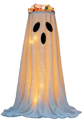 Generisch Leichte Halloween -Dekoration - BOL Ghost Door Treats | Originalfigur für Herbstparty | Gartenhaus Accessoire Outdoor Küchen Badezimmer Geschenk für Kinder Anzeige
