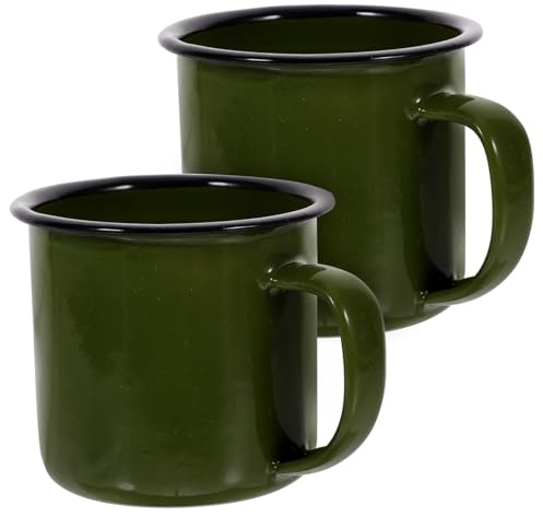 CONGARTENO 2 pezzi Tazze Vintage Multiuso per Latte e Caffè Bicchieri Portatili Pratici con Design Classico Antiscivolo per Casa Ufficio e Ristoranti Facili da Pulire