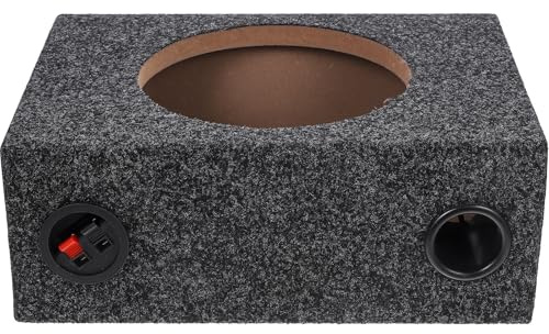 BETOOKY Subwoofer Gehäuse Auto, Holzbox 18,5cm, Versiegelt, Schwarz | Subwoofergehäuse Auto, Einbaubox für Selbstgemacht, Leicht zu Montieren, Car Audio Upgrade, Plüsch ABS Zinklegierung