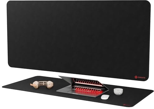 ZORESYN Grand tapis de souris antidérapant avec surface en tissu et coutures durables, tapis de clavier d'ordinateur, protecteur de bureau antidérapant pour jeux de bureau à domicile, 110 x 50 cm