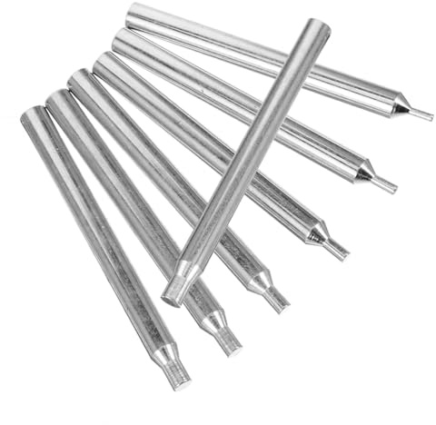 SOLUSTRE Set 7 Pezzi Bastoncini Ottagonali in Metallo Argento per Lucidare Pietre Preziose, Strumento per Rimuovere Imperfezioni e Levigare Gioielli, Accessorio per Creazione Gioielli
