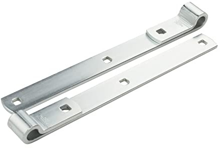 National Hardware N129-767 290Bc 12 S-H/STRP Hinges, Zinc Plated, 12 Inch | 150 lb Safe Working Load for Gates, Sheds and Barns; WeatherGuard Coating, Easy Bolt-On Install