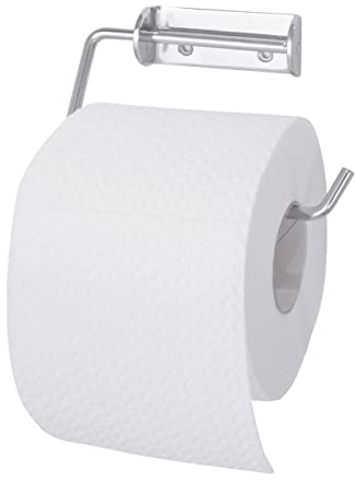 WENKO Toilettenpapierrollenhalter Simple - Rollenhalter, Stahl, 14 x 9.5 x 2 cm, Chrom