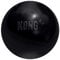 KONG Extreme Ball mit Loch - Langlebiges Hundespielzeug aus Naturkautschuk für Training und Spiel - Für Große/Mittlere Hunde - Schwarz