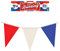 Henbrandt Red White and Blue 7m Party Bunting Union Jack Party Decorations with 25 Flags Royal Theme Garland Pub BBQ Decoration USA Bunting French Bunting .