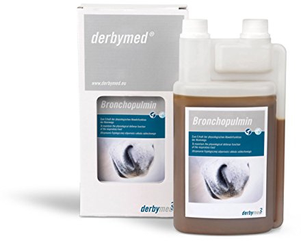 derbymed Bronchopulmin für Pferde | 1000 ml | Flüssiges Ergänzungsfuttermittel für Pferde | Kann zum Erhalt der physiologischen Abwehrfunktion der Atemwege beitragen | Mit Fenchel
