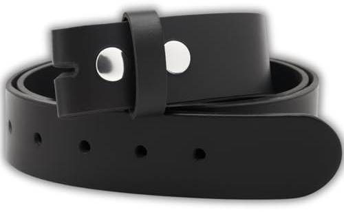 INVIDA Gürtel ohne Schnalle für Herren und Damen aus Rindleder in Schwarz, 4 cm breit, Unisex-Gürtelriemen für Gürtelschließen, Ledergürtel, Wechselgürtel, Bundweiten 90–130 cm, SWITCH Made in Germany