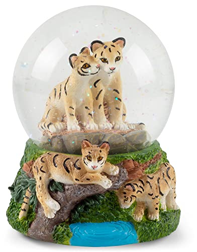 Cadona International, Inc Gefährdete Clouded Leopard 100 mm Wasser Globe spielt Tune Wave nur Just Begun