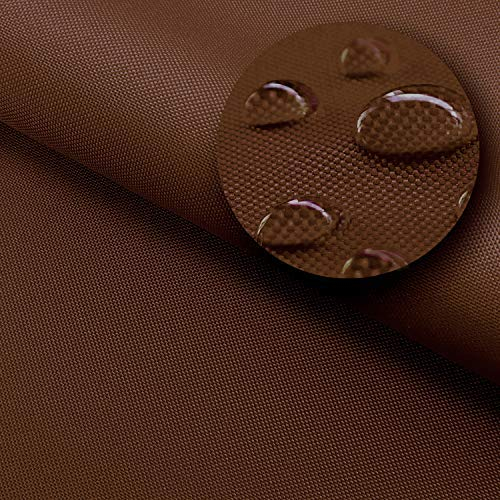 NOVELY® Oxford Sunset 420D - UV-Beständiger Polsterstoff - Wasserdichter Outdoor-Stoff - Polyester Möbelstoff - Pflegeleichte Meterware 1lfm | Farbe: 01 Braun
