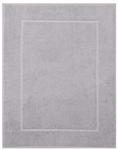 Betz Badvorleger Badematte Badteppich Duschvorleger Frottee Größe 50x70 cm Premium Qualität 650 g/m² Farbe Silber
