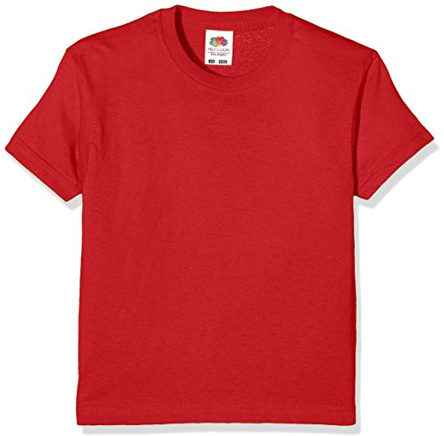 FRUIT OF THE LOOM Boy's Ss132b T Shirt, Brick Red, 14-15 Years UK