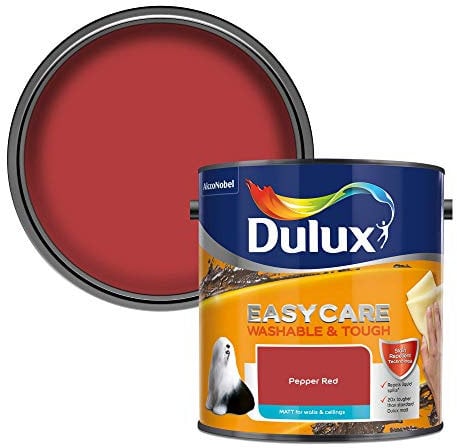 Dulux Walls & Ceilings Matt Emulsion Paint, Pepper Red, 2.5 Litres