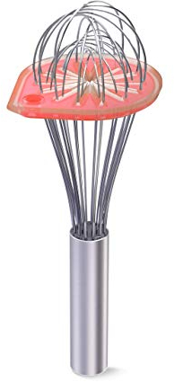 Whisk Wiper - Wipe a Whisk Easily - Multipurpose Kitchen Tool, Made in USA - Includes 11 Stainless-Steel Whisk - Cool Baking Gadget, A Great Gift for Men and Women (Color: Red)