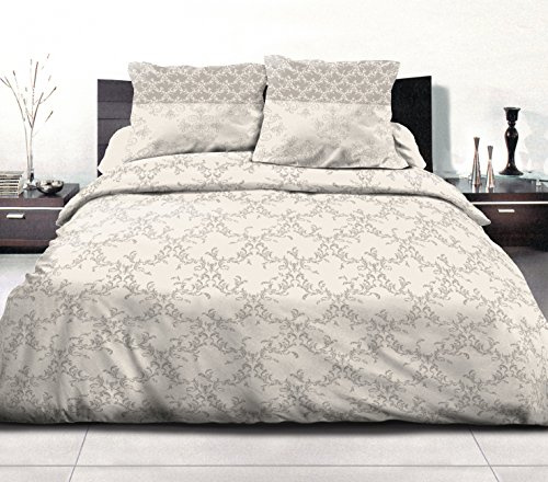 Home Passion Bettwäsche 3 teilig Fries 100% 57 Fäden, Baumwolle, Mehrfarbig, 220 x 240 x 0,1 cm