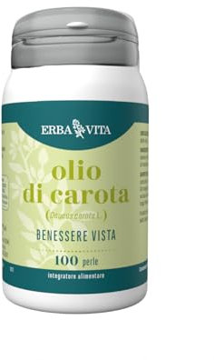 Erba Vita Integratore Alimentare di Olio di Carota - 100 Perle, 1 unità, 1