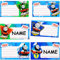 alles-meine.de GmbH 12 Stück Sticker z.B. für Hefte/Geschenke - Thomas die Lokomotive - Heftetiketten - Etiketten Aufkleber Namenssticker/Namensetiketten/Namensaufkleber ..