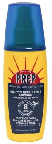 Prep Insetto Repellente Lozione, Protezione dalle Zanzare Comuni, Tigre e Tropicale, arricchita con Aloe Vera, 1 Unità