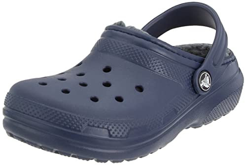 Crocs Unisex Kinder Klassieke gevoerde klomp K Holzschuh, Marineblau Anthrazit, 34/35 EU