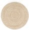 Paco Home Teppich Rund Wohnzimmer Jute Boho Ethno Muster Modern Handgefertigt Naturteppich, Grösse:120 cm Rund, Farbe:Beige