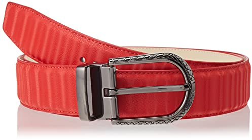 Anthoni Crown Damen Ledergürtel Gürtel, Rot, 110