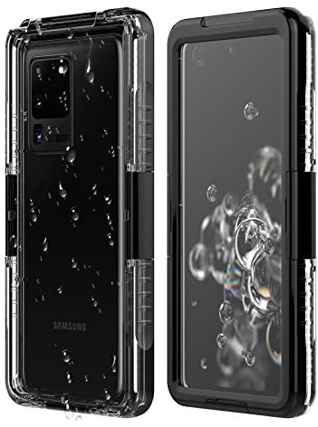 Funda para Samsung Galaxy S20/S20 Plus/S20 Ultra,[Militar] Carcasa Sumergible Resistente Al Agua IP68 Certificado[Protección de 360 Grados] Protector de Pantalla Incorporado,Black,S20 Ultra