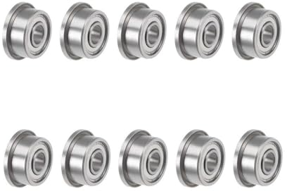 Jadeshay F693ZZ Flanschkugellager, 3 x 8 x 4 mm Mini Kugellager, 10 Stück Lagerstahl doppelseitige Dichtung Rillenkugellager für Mini Drehbank, DIY, Drehbänke, 3D-Drucker