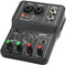 Mini Mixer Audio, di Console per Scheda Audio Professionale USB a 2 Canali, Gamma di Guadagno 40dB, Mini Mixer di Alimentazione 48V per Trasmissione Dal Vivo, Karaoke e