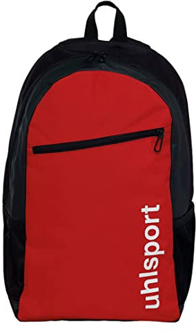 Uhlsport ESSENTIAL BACKPACK Rucksack Outdoor Indoor Sport Wandern Fitness Gym Fußball Handball Radfahren - Multifunktionsrucksack schmutz- und wasserabweisend - rot/schwarz/weiß