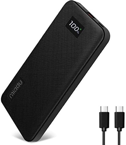 Miady 10000mAh Portable charger, PD 20W USB C Fast Charging Power Bank with Led Display External Battery Pack Compatible with iPhone15/14, iPad, Samsung, Nexus etc