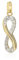 NKlaus Kettenanhänger Unendlichkeit 333 Gold Bicolor Infinity 17x6mm mit Zirkonia 9506