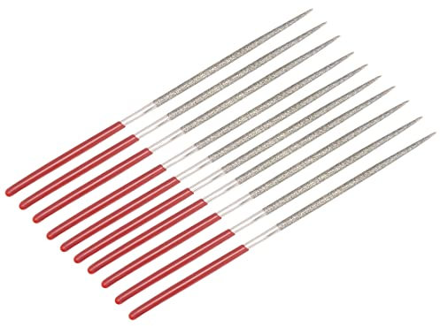 PATIKIL 2mm x 100mm Rotondo Diamante Ago Lima, 150 Grana 10pz
